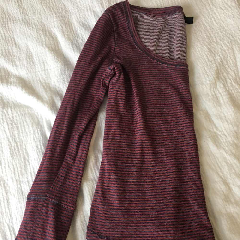 Urban Outfitters BDG Maroon/Navy Striped Shirt